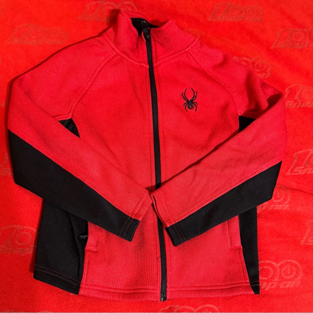 Kids Spyder Red and Black Full-Zip Jacket size S